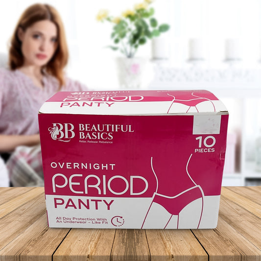 Womens Emergency Kit Travel Kit- Includes Seamless Underwear Pantyliner Feminine Hygiene Sachet First Period Kit (10 Pcs) - Catalyst Mart